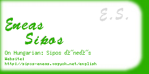eneas sipos business card
